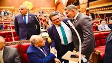 خالد جلال مع ياسر جلال في جلسات مجلس الشيوخ