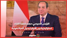 الرئيس السيسي: مصر نقطة التقاء استراتيجية بين إفريقيا ودول الفرانكفونية