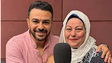 بعد استغاثتها.. ناني سعد الدين بصحبة كريم الحسيني في كواليس مسلسلهما الجديد