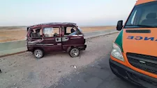 مصرع شاب وإصابة 4 آخرين في انقلاب سيارة ببني سويف