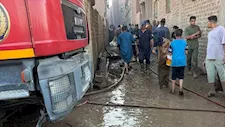 حريق منزل بالسوق الشعبي في مدينة الخارجة بالوادي الجديد