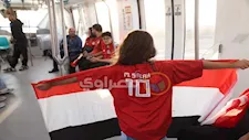 بالصور.. إقبال الجماهير على مونوريل العاصمة لمتابعة مصر وبلجيكا في الفان زون