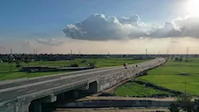 6 صور جوية.. محور مروري يربط 3 محافظات والطريق الساحلي