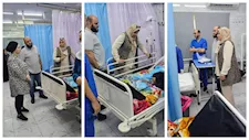 بعد وفاة الأم وطفليها.. رئيسة قويسنا تزور الناجيتين "جنا وجودي" وتواسي الأب المكلوم -صور