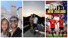 مينا مسعود يشارك جمهوره الاحتفال بفوز منتخب مصر في كأس العالم 2026 (صور)