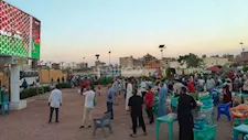 فرحة عارمة بالشوارع.. احتفالات شعبية في الفيوم بعد فوز المنتخب المصري- صور