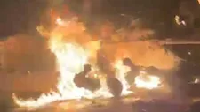 الجثث متفحمة.. مصرع 3 أشخاص إثر انقلاب سيارة نقل واشتعالها بجنوب سيناء