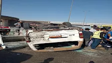 انقلاب ميكروباصين يخلف 14 مصابًا في القاهرة والجيزة