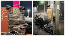 "باتمان المكسيك" يقيد متهمي سرقة الدراجات النارية في ولاية خاليسكو (صور)