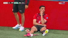 بالصور.. لحظة إصابة محمد عبدالمنعم أمام إيران بكأس العالم
