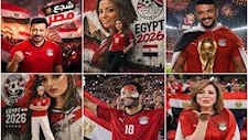 20 صورة للنجوم بـ "تي شيرت" منتخب مصر بالذكاء الاصطناعي