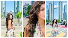 صور..سارة بركة تخطف الأنظار بإطلالة جريئة في شوارع ماليزيا
