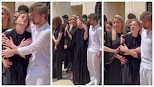 فيديو| انهيار الفنانة نورا رحال في جنازة نجلها "أليكس"