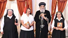 البابا تواضروس يستقبل وفد الهيئة العليا لمؤسسات راهبات "الميردي ديو" بالإسكندرية