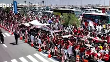 بث مباشر -  استقبال رسمي وشعبي لمنتخب مصر بمطار العلمين