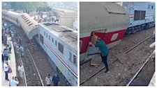 خروج عربة قطار عن القضبان.. مصدر بالسكة الحديد يكشف التفاصيل