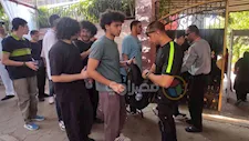 بالصور.. تفتيش مشدد لطلاب الثانوية قبل امتحان الرياضيات البحتة