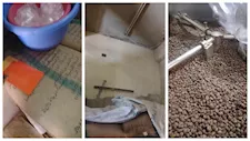 بالصور- ضبط طن من بن مغشوش داخل مخزن غير مرخص بالقليوبية