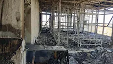   كواليس معاينة النيابة الإدارية لحريق عقار معهد الاتصالات بسوهاج