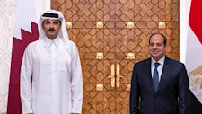 الرئيس السيسي يلتقي أمير قطر بقصر لوسيل بالدوحة
