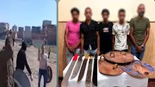 بعد فيديو أثار الذعر.. ضبط 5 مسجلين خطر بحوزتهم أسلحة وصواعق معدنية بالإسكندرية