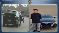 بعد تداول الفيديو.. ضبط طالب حاول الفرار من كمين مروري وأسقط فرد شرطة