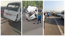 مصرع شخصين وإصابة 23 في تصادم مروع على طريق بنها الحر