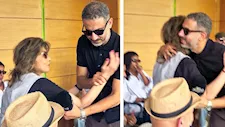 "بحبك يا فيجو".. محمد فراج يقبل يد سماح أنور في مهرجان الدار البيضاء