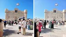 مجانًا للمصريين.. إقبال كبير على قلعة قايتباي في العيد القومي للإسكندرية (صور)