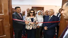 وزيرة التنمية المحلية ومحافظ القليوبية يفتتحان المركز التكنولوجي بأجهور