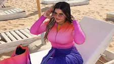 شكرا ياحبيبي.. 25 صور لزوجة إمام عاشور برفقته في المصيف 