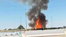 الحماية المدنية تسيطر على حريق قرب مدخل نفق الشهيد أحمد حمدي بالسويس