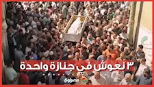 3 نعوش في جنازة واحدة.. وداع مهيب لطبيبة سوهاج ونجليها ضحايا صحراوي المنيا