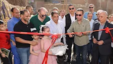 وسط فرحة الأهالي.. محافظ المنوفية يفتتح مشروع صرف صحي طوخ دلكة (صور)