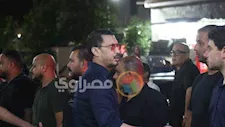 بالصور.. أحمد عيد في عزاء المنتج ياسر صبحي