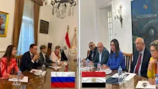 وزيرة الثقافة تبحث إقامة معارض للفن التشكيلي بمتحف "بوشكين" الروسي
