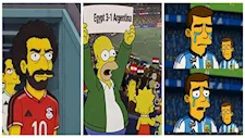 حقيقة توقع مسلسل The Simpsons نتيجة مباراة مصر والأرجنتين بكأس العالم