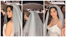 "زغاريد ورقص".. هيفاء وهبي تثير الجدل بفستان زفاف (صور وفيديو)