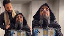 "احبسه يا مداح".. حمادة هلال يسخر من ميسي بفيديو كوميدي من كواليس "المداح
