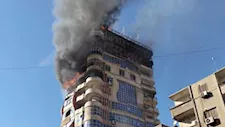 حريق داخل برج معهد الاتصالات بمدينة سوهاج