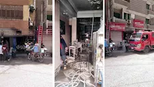بالصور- السيطرة على حريق داخل مخبز سياحي بأسيوط