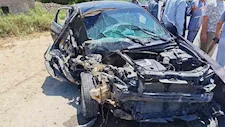 "العربية بقت خردة".. إصابة 12 شخصًا في تصادم بطريق بحيرة قارون بالفيوم (صور)