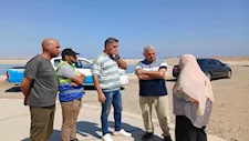 بالصور- انتهاء إصلاح كسر بخط صرف صحي في شرم الشيخ