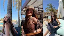 بالأسود والأبيض.. 15 صورة لـ هنا الزاهد تخطف الأنظار بإطلالات صيفية جريئة