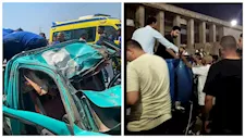 الجدعان وقت الأزمات.. شباب يوزعون المياه والعصائر على أهالي ضحايا حادث الدواويس -فيديو