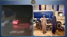 ضبط سيارة صرف صحي تلقي حمولتها في مصرف مائي بقنا