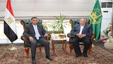 محافظ القليوبية يبحث مع منير غبور تطوير محيط كنيسة العذراء مريم بمسطرد
