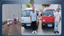 حركات استعراضية على الطريق.. الداخلية تضبط قائدي سيارتين "فان"