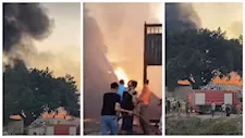 الدفع بـ15 سيارة إطفاء لإخماد حريق بمصنع "تنر" في الإسكندرية (صور)