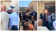بالصور.. تشييع جنازة والدة المطرب حجازي متقال بمسجد الحجاز 